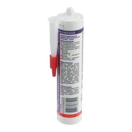 Sealant Ecolux, acrylic, universal, white, 290 ml-1