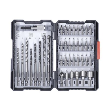 Set of bit/drill/head KWB, 39 items, case, 1/4 "(type E/s)