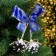 New Year's composition "Blue bow and cones"