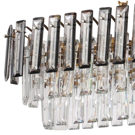 Suspended chandelier Stilform Ton 12XE14 40W, size 120x30x40-99 cm, bronze color-1