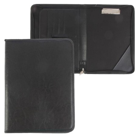 Business, artificial leather, 360 x 260 x 30 mm, with a metal press, 6D07 "luxury" black