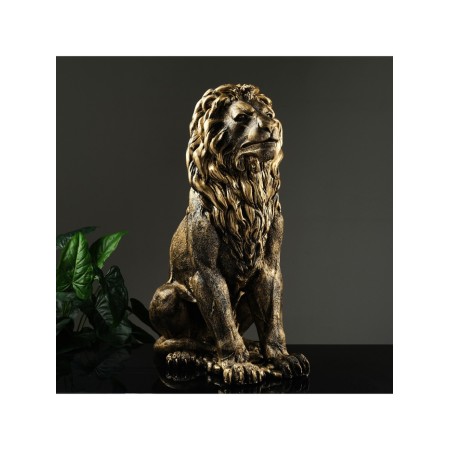Figure "Leo Young" black gold, 70x35x43cm-1