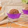 Baking form round, 3.5 x 2 cm purple