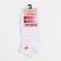 Women's socks shortened "flamingo", white/pink color, size 23-25