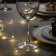 Garland "Mishura" 1 m dew, IP20, silver thread, 20 LED, glow warm white, CR2032x2