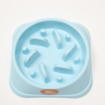 Limit feeding bowl, from overeating, 20 x 20 x 4.5 cm, blue-1