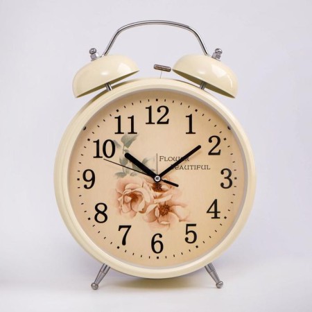 Clock - desktop an alarm clock "Beautiful", with a suspension, discrete move, D -20 cm, 32 x 23 cm