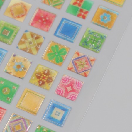 Stickers for creativity plastic "Eastern tile" 9.3x20.4 cm-3