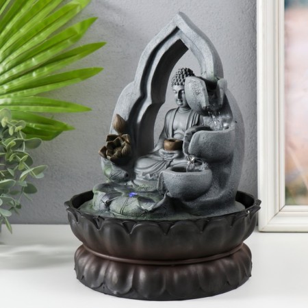 The desktop fountain from the network, backlight "Buddha in the lotus arch" 27x20x20 cm-2