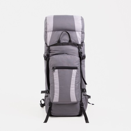 Tourist backpack, TAIF, 90 liters, cord department, outer pocket, 2 side nets, gray color gray