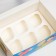 Packaging “Love is...” with a window, 6 cupcakes, blue, 25 x 17 x 10 cm