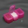 Organizer for storing trifles, 3 removable departments, 2.5 × 2.5 × 3.7 cm, color mix