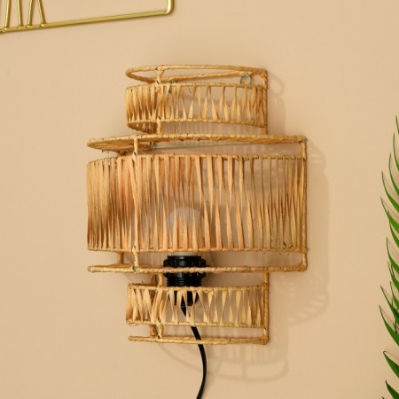 Lamp wall -mounted from the rattan "Crown" 1x120W, E27, 25x15x30 cm-2