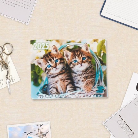 Calendar quarterly Mini-Crio "Ears on the crown" 2025, 19.5 x 47 cm-1