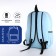 Youth backpack from textiles, 3 pockets, wallet, blue color