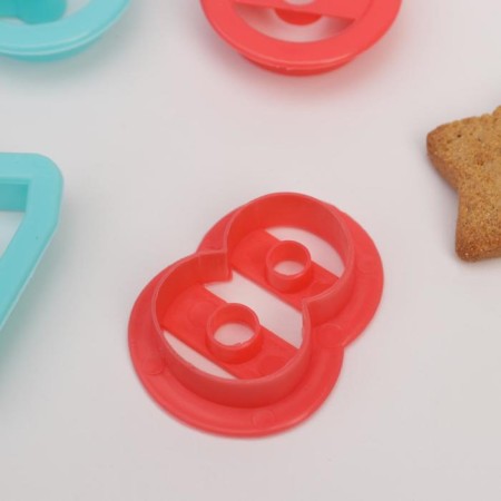 A set of forms for cutting the cookies “numbers”, 10 pcs, color mix-3