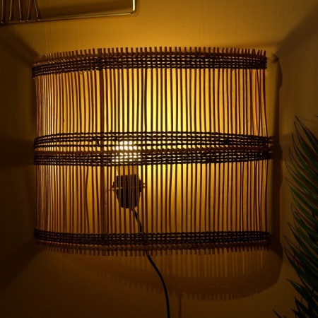 Lamp wall -mounted from the rattan "Amina" 1x120W, E27, 40x17x30 cm-4