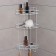 Bathroom shelf is an angular 3-tier “wave”, 24 × 24 × 64 cm, white color