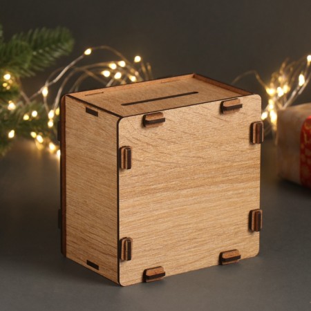 New Year's piggy bank "Deer" 12x12x9 cm-3