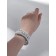 Bracelet-spring "Sea pearl" 3 rows, white color in silver, l = 7 cm