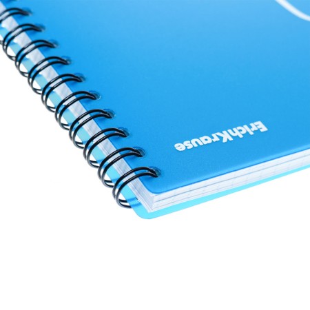 Notepad for spirals A5, 80 sheets, cage, Erichkrause "Mirage", plastic cover silk -screen cover, OFSET BELICE 100%, blue-6