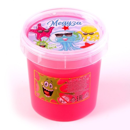 Slime "Mucus. Pluch. Medusa »Luminous, Pink, 120 g