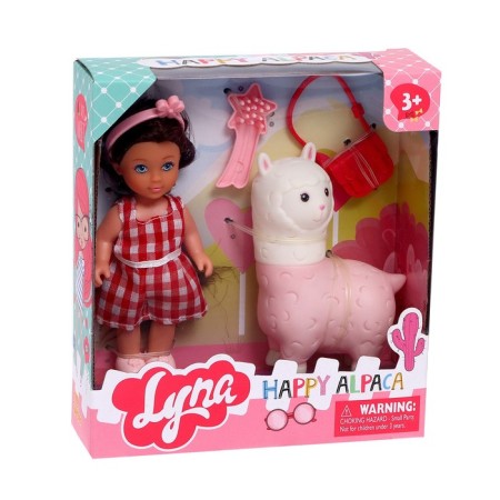 Lyna baby doll with llama and accessories, mix-3