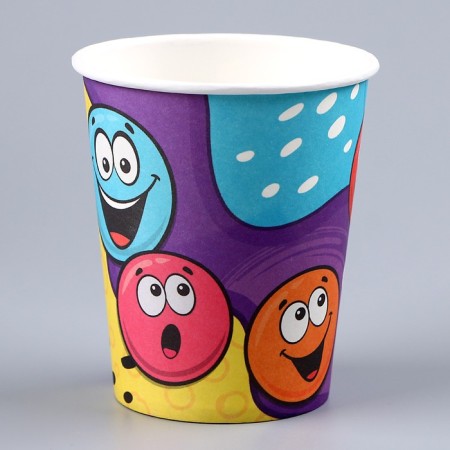 A single -single -paper glass "Smiles", 250ml-2