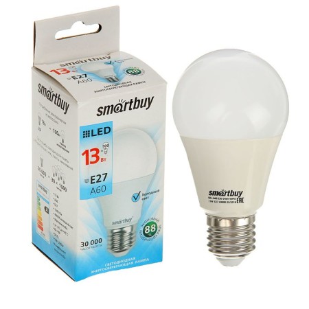 Smartbuy, E27, A60, 13 W, 4000 K, daylight white light lamp