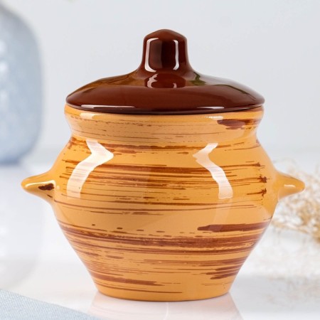 Set of pots No. 5 with pens 6x0.5l, orange strip-1