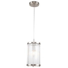 Светильник подвесной Stilfort 2143/11/01P Two-one, 1х40Вт, 150х150х360-1300 мм, цвет никель