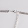 Set 2 objects: earrings, pendant "Elegance" brushes, white color in silver, 50 cm