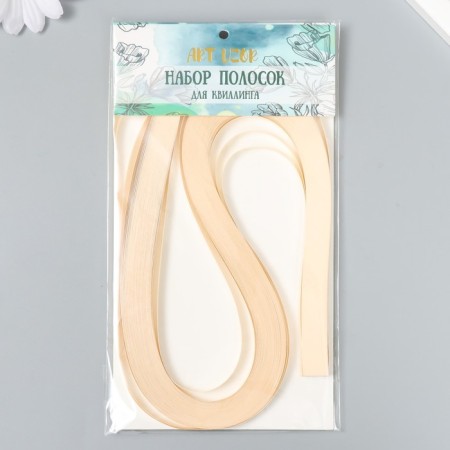 Strips for quilling 120 strips density 120 grams "Cream" Width 0.5 cm length 53 cm-3