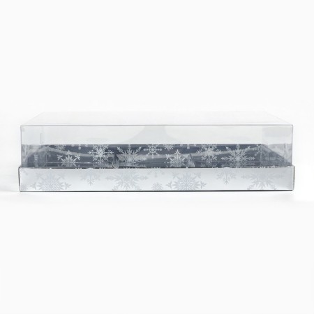 Box for musser cakes "Silver", 27 x 17.8 x 6.5 cm, New Year-3