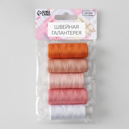 Set of threads "Cozy sunset", 40/2, 200 m, 5 pcs, color colorful color-2