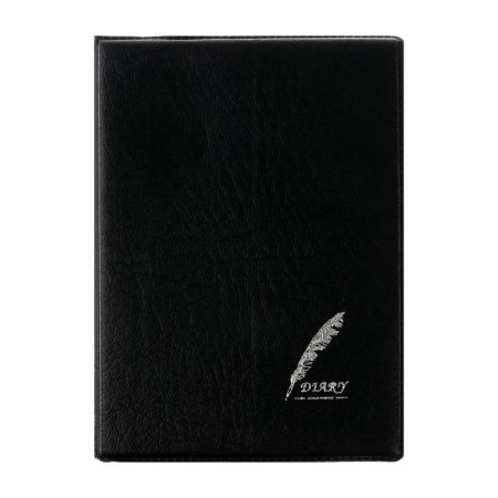 The notebook "Pen" A7, 70 sheets in the cage, PVC cover, black