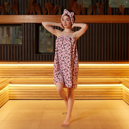 Set for the bath and bathroom Ethel "Kit" towel- Pareo 75*120 cm+bandage