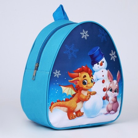 Baby backpack "Dragon and snowman", 23*20.5 cm-2