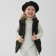 Children's ’width minku, black color, height 92 cm