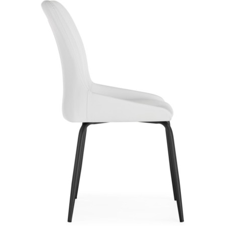 Lado Metal/Ecokozha, black/white 47x51x90 cm stool.-2