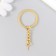 The base for the key fob Ring metal with a chain and screw gold 3x6.4 cm