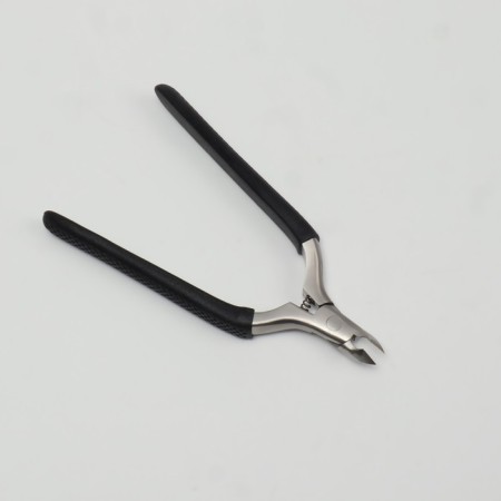 Pedicure nippers "Premium", hidden spring, 11.5 cm, blade length - 6 mm, silver/black color-4