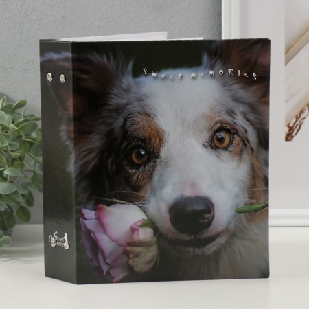 Photo album for 200 photos 10x15 cm "Dog-4, with rose"