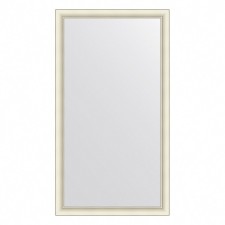 EvoForm mirror in the baguette frame, 60 mm, 74x134 cm, white color with silver