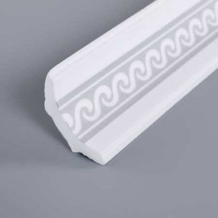 Ceiling skirting board C28/45 "Wave" silver, 34x34x2000-1