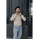 Jumper male ise, size 54, beige color