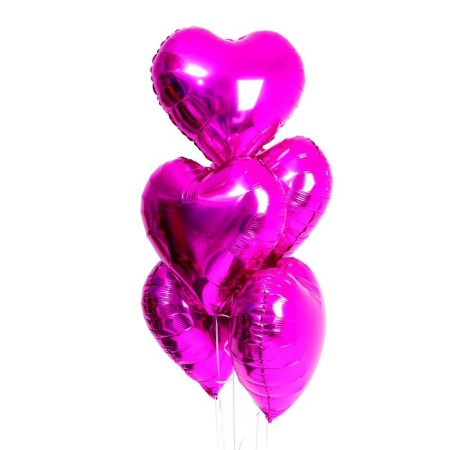 Foil ball 18 "Heart", Fuchsia color-1