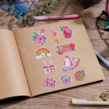Pink Clouds Sticker, 14 × 21 cm-3