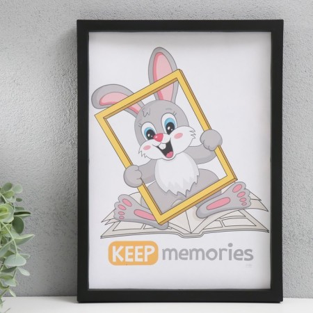 Photo frame plastic 21x30 cm 3 series, black-1