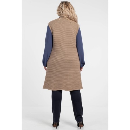 Women's vest, size 54, beige color-8